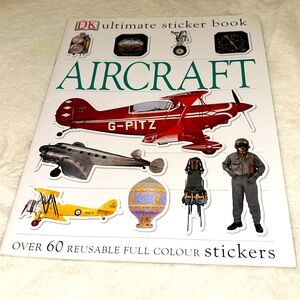 !**KIDS BOOKS 4/$10**! Aircraft More Than 60 Reusable Full-Color Stickersby 2005